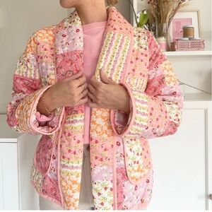 Women's Pink Patchwork Jacket